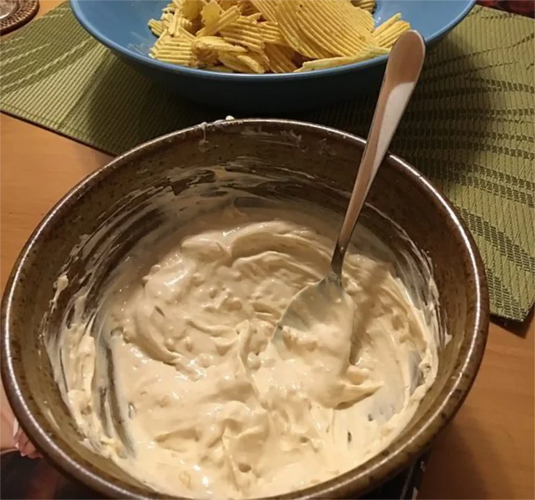 A bowl of dip