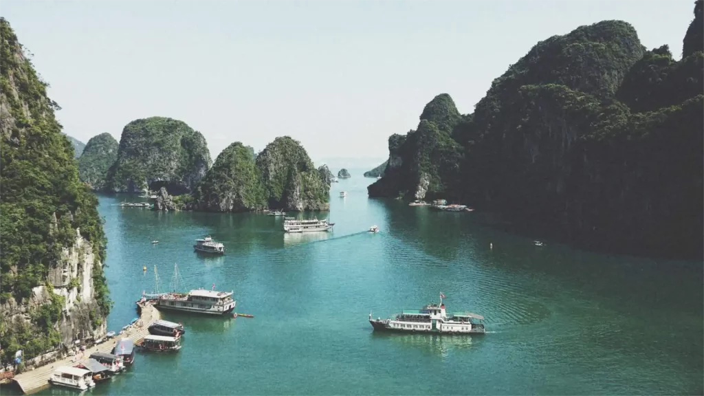 Boats in Ha Long Bay, Vietnam
