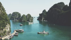 Boats in Ha Long Bay, Vietnam