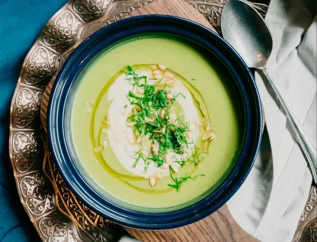 A bowl of healthy looking soup